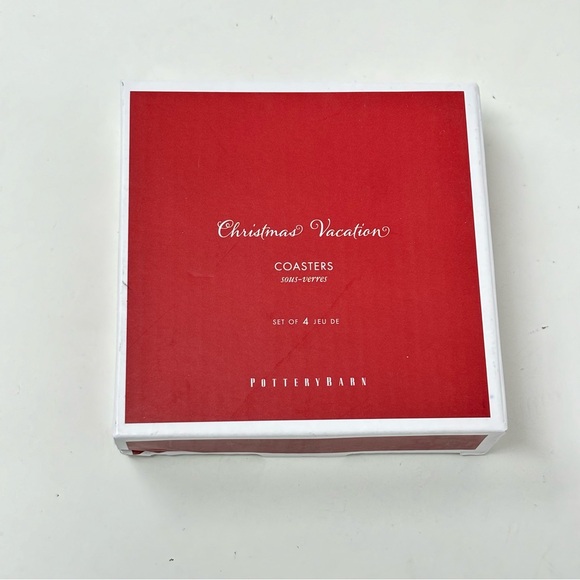 Pottery Barn National Lampoon’s Christmas Vacation Cork Coasters NEW IN BOX - Picture 5 of 11